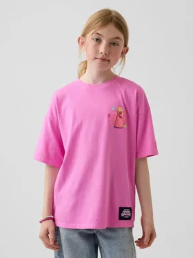 Dziecięcy T-shirt z nadrukiem Super Mario o luźnym kroju