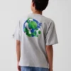Dziecięcy T-shirt z nadrukiem Super Mario o luźnym kroju