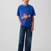 Dziecięcy T-shirt z nadrukiem Super Mario o luźnym kroju
