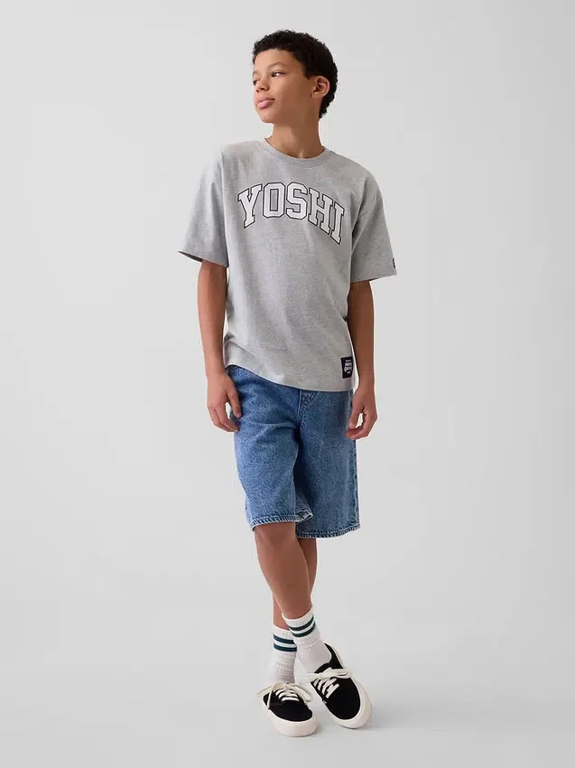 Dziecięcy T-shirt z nadrukiem Super Mario o luźnym kroju