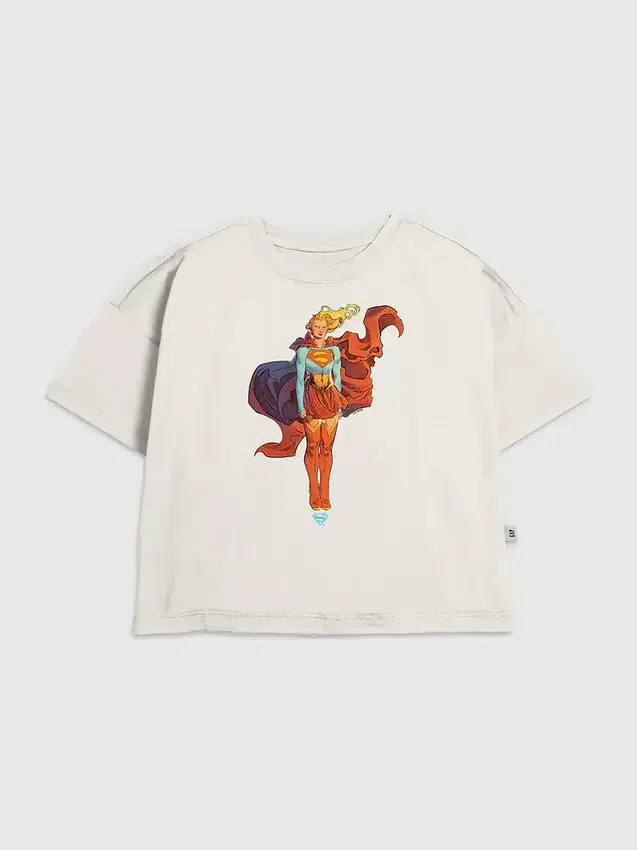 Dziecięcy T-shirt z nadrukiem „Supergirl: Fuel Your Flight Star”