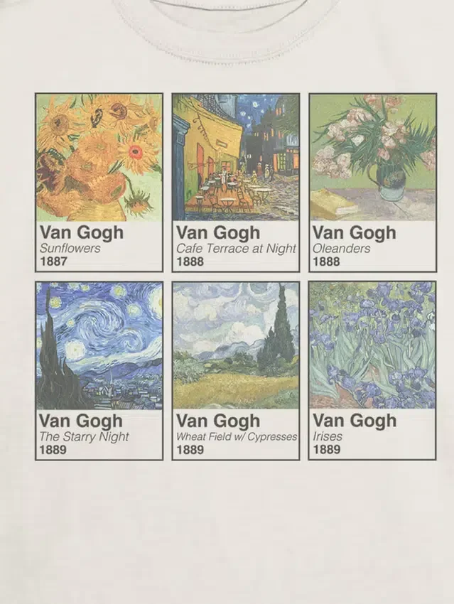 Dziecięcy T-shirt z nadrukiem „Van Gogh Swatches”