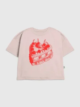 Dziecięcy T-shirt z nadrukiem „Vintage Heart Cake”