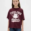 Dziecięcy T-shirt z nadrukiem w stylu oversize