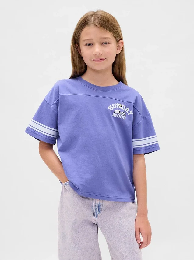 Dziecięcy T-shirt z nadrukiem w stylu oversize