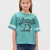 Dziecięcy T-shirt z nadrukiem w stylu oversize