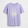 Dziecięcy T-shirt z nadrukiem w stylu oversize o kroju tuniki