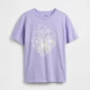 Dziecięcy T-shirt z nadrukiem w stylu oversize o kroju tuniki