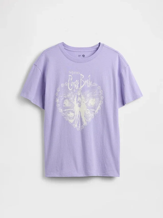Dziecięcy T-shirt z nadrukiem w stylu oversize o kroju tuniki