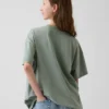 Dziecięcy T-shirt z nadrukiem w stylu oversize o kroju tuniki