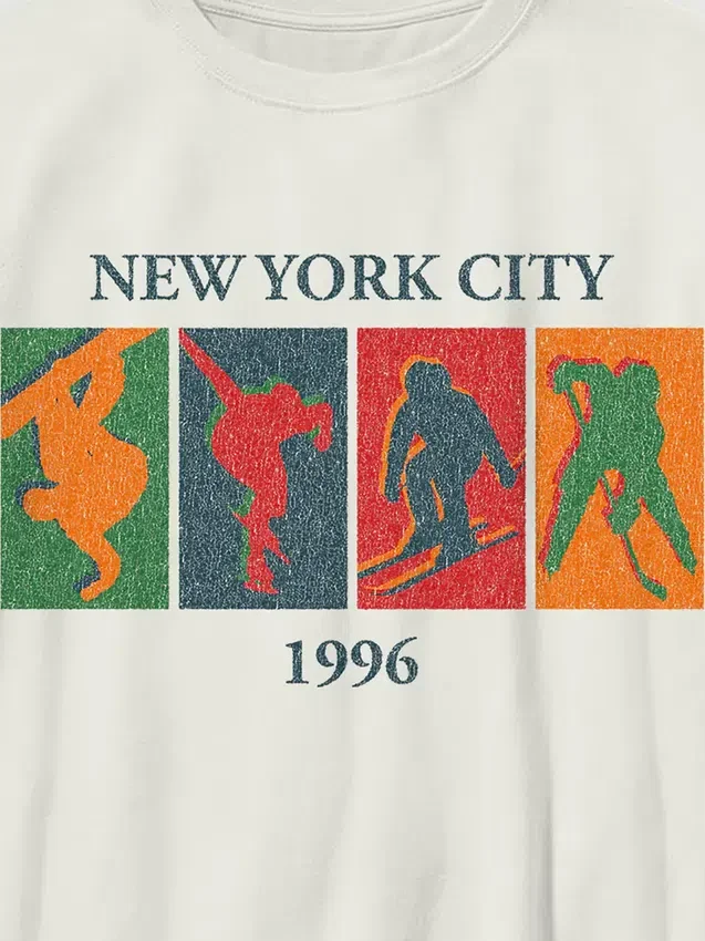 Dziecięcy T-shirt z nadrukiem „Winter Sports Vintage”
