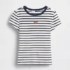 Dziecięcy T-shirt z prążkowanego materiału z haftem
