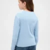 Dziecięcy T-shirt z prążkowanym dekoltem typu mockneck