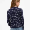 Dziecięcy T-shirt z prążkowanym dekoltem typu mockneck