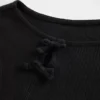 Dziecięcy T-shirt z prążkowanym wykończeniem i kokardką