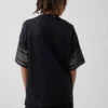 Dziecięcy T-shirt z siateczki z nadrukiem w stylu oversize