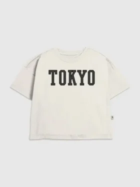 Dziecięcy T-shirt z wyrazistym nadrukiem „Tokyo”