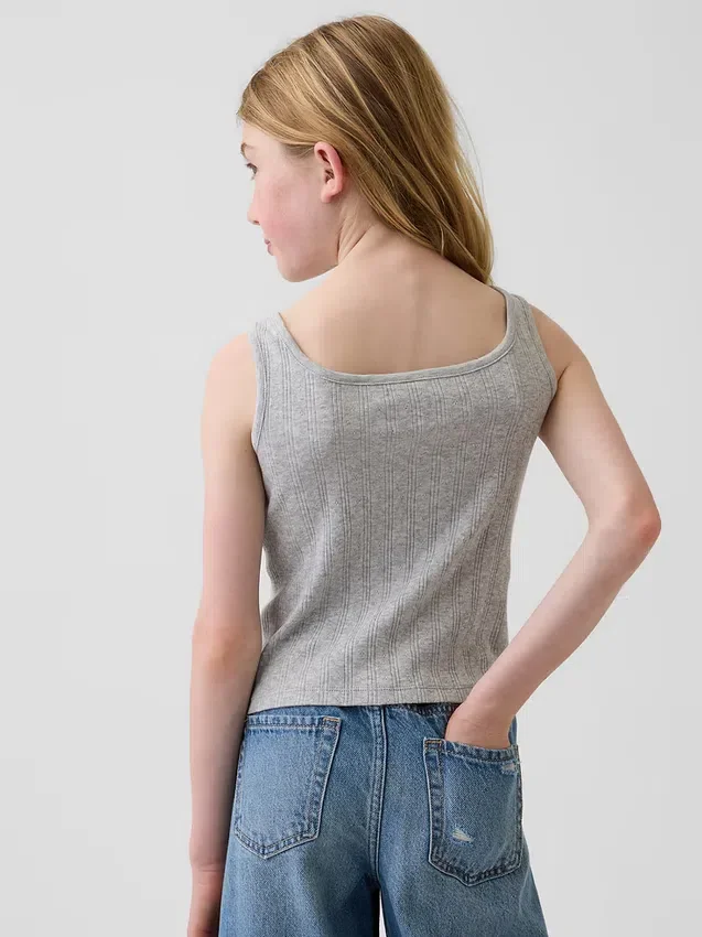 Dziecięcy top z dzianiny typu pointelle