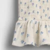 Dziecięcy top z gazy bawełnianej z marszczonym peplum