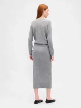 Elastyczna spódnica midi z materiału CashSoft