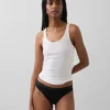 Elastyczne majtki bikini z bawełny organicznej z logo