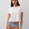 Elastyczne majtki bikini z bawełny organicznej z logo
