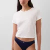 Elastyczne majtki bikini z bawełny organicznej z logo