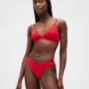 Elastyczne majtki bikini z bawełny organicznej z logo