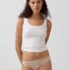 Elastyczne majtki bikini z bawełny organicznej z logo