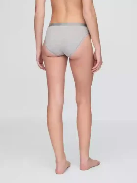 Elastyczne majtki bikini z bawełny organicznej z logo