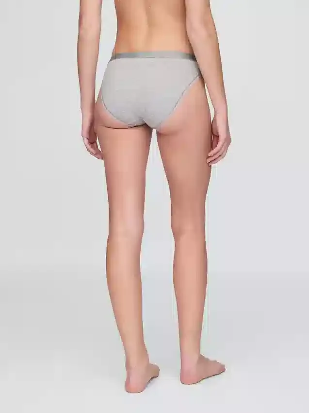 Elastyczne majtki bikini z bawełny organicznej z logo