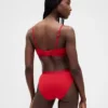 Elastyczne majtki bikini z bawełny organicznej z logo