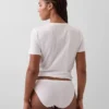Elastyczne majtki bikini z bawełny organicznej z logo
