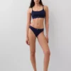 Elastyczne majtki bikini z bawełny organicznej z logo