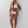 Elastyczne majtki bikini z bawełny organicznej z logo