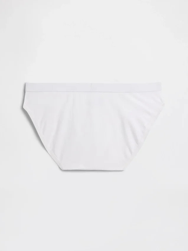 Elastyczne majtki bikini z bawełny organicznej z logo