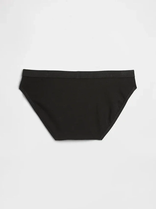 Elastyczne majtki bikini z bawełny organicznej z logo