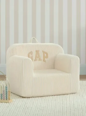 Fotelik piankowy babyGap z prążkowanym welurem i logo