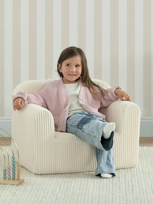 Fotelik piankowy babyGap z prążkowanym welurem i logo