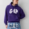 Gap × Awake Ny – bluza z kapturem z grubej dzianiny polarowej z nadrukowanym logo w stylu oversize