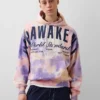 Gap × Awake Ny – bluza z kapturem z grubej dzianiny polarowej z nadrukowanym logo w stylu oversize