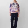 Gap × Awake Ny – bluza z kapturem z grubej dzianiny polarowej z nadrukowanym logo w stylu oversize