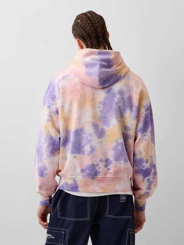 Gap × Awake Ny – bluza z kapturem z grubej dzianiny polarowej z nadrukowanym logo w stylu oversize