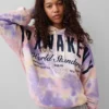 Gap × Awake Ny – bluza z kapturem z grubej dzianiny polarowej z nadrukowanym logo w stylu oversize
