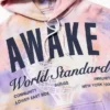 Gap × Awake Ny – bluza z kapturem z grubej dzianiny polarowej z nadrukowanym logo w stylu oversize