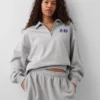 GAP × Awake Ny – gruby sweter oversize z zamkiem do jednej czwartej długości