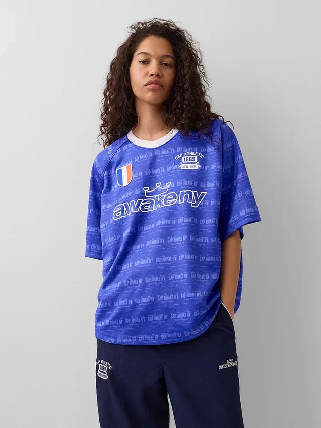 Gap × Awake Ny – koszulka z nadrukiem w stylu oversize