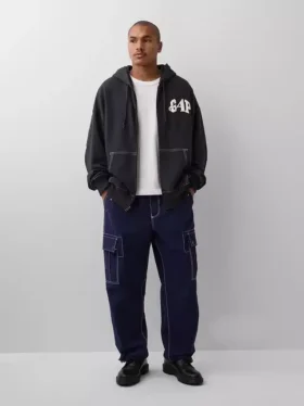 GAP × Awake Ny – luźne spodnie dresowe typu cargo