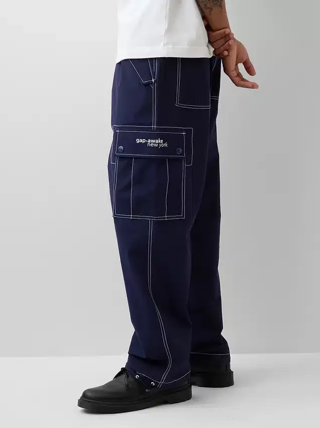 GAP × Awake Ny – luźne spodnie dresowe typu cargo