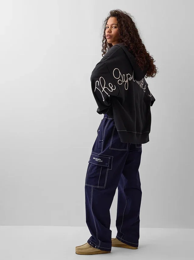 GAP × Awake Ny – luźne spodnie dresowe typu cargo